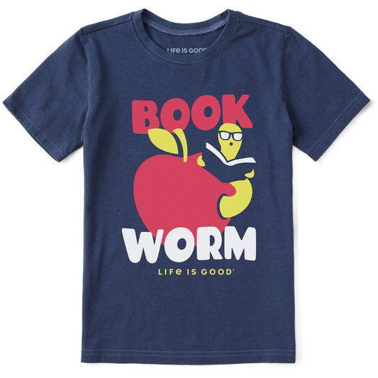 Kids Book Worm Short Sleeve Crusher Tee