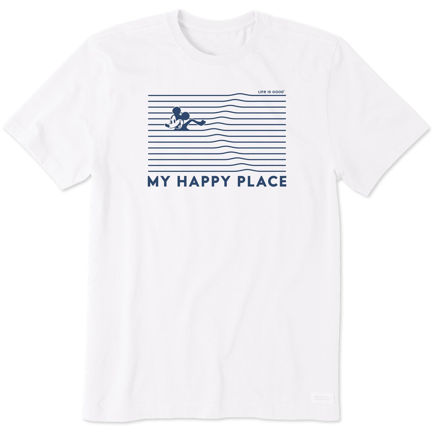 Men's Happy Place Willie Swimming Short Sleeve Tee