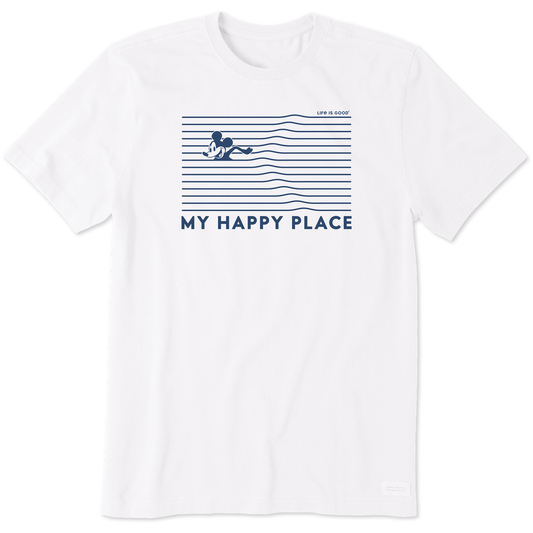 Men's Happy Place Willie Swimming Short Sleeve Tee
