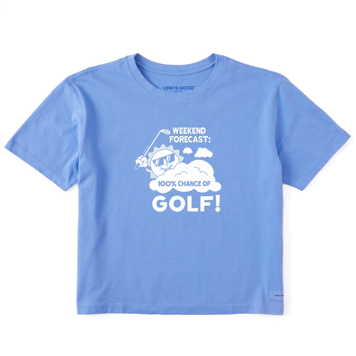 Women's 100% Chance of Golf Short Sleeve Crusher Boxy Tee