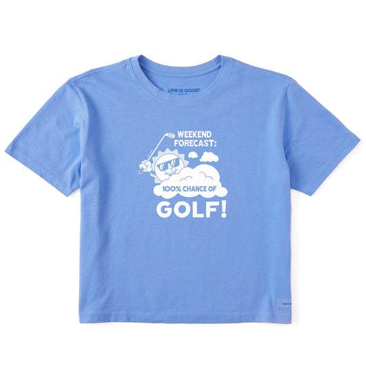 Women's 100% Chance of Golf Short Sleeve Crusher Boxy Tee