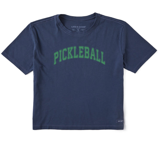 Women's Athletic Pickleball Short Sleeve Crusher Boxy Tee