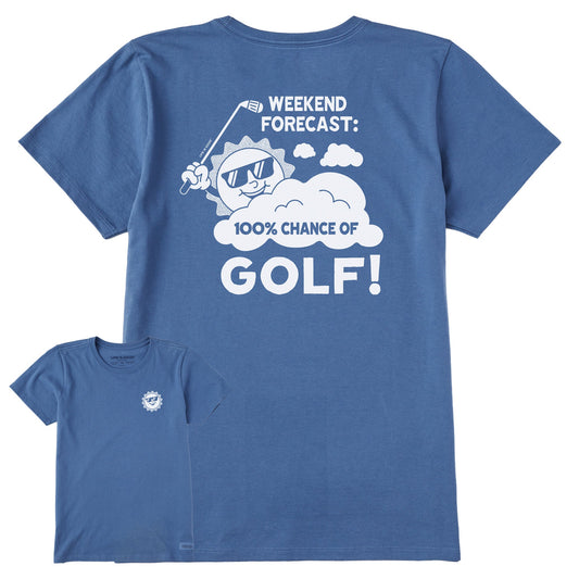 Women's 100% Chance of Golf Short Sleeve Tee