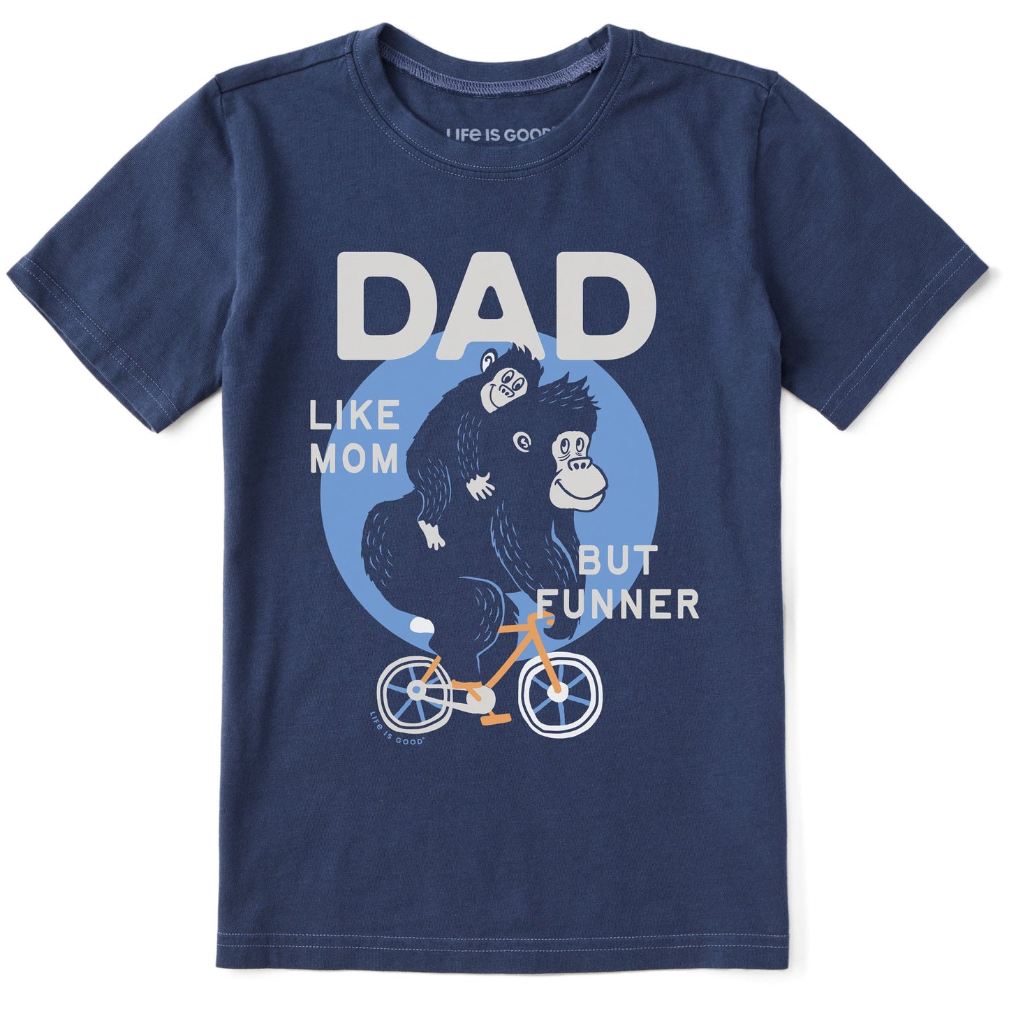 Kids Dad Like Mom but Funner Short Sleeve Crusher Tee