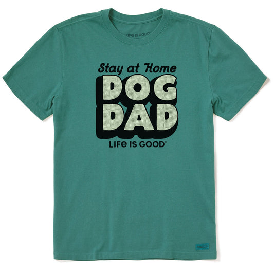 Men's Stay at Home Dog Dad Short Sleeve Crusher Tee