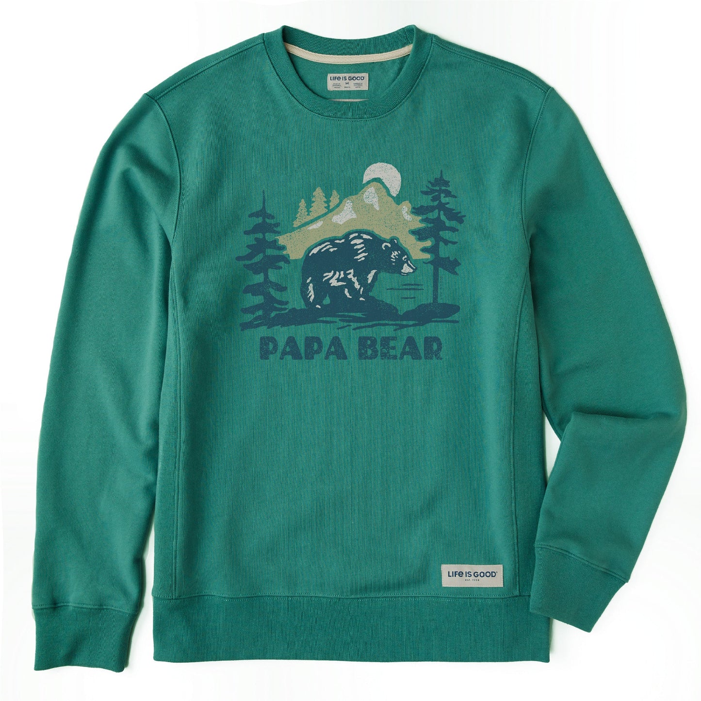 Men's Papa Bear Mountains Simply True Fleece Crew