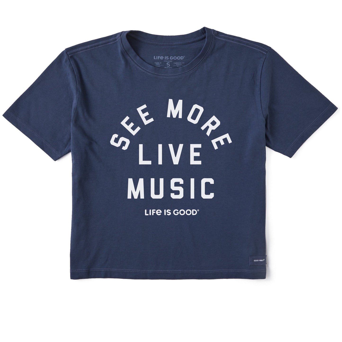 Women's See More Live Music Short Sleeve Crusher Boxy Tee