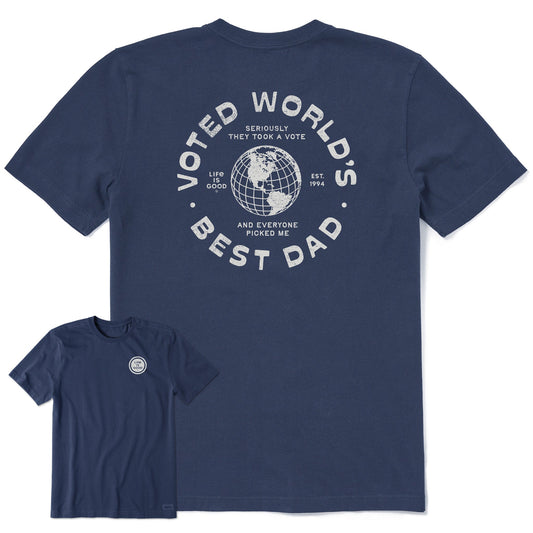 Men's Voted World's Best Dad Short Sleeve Tee