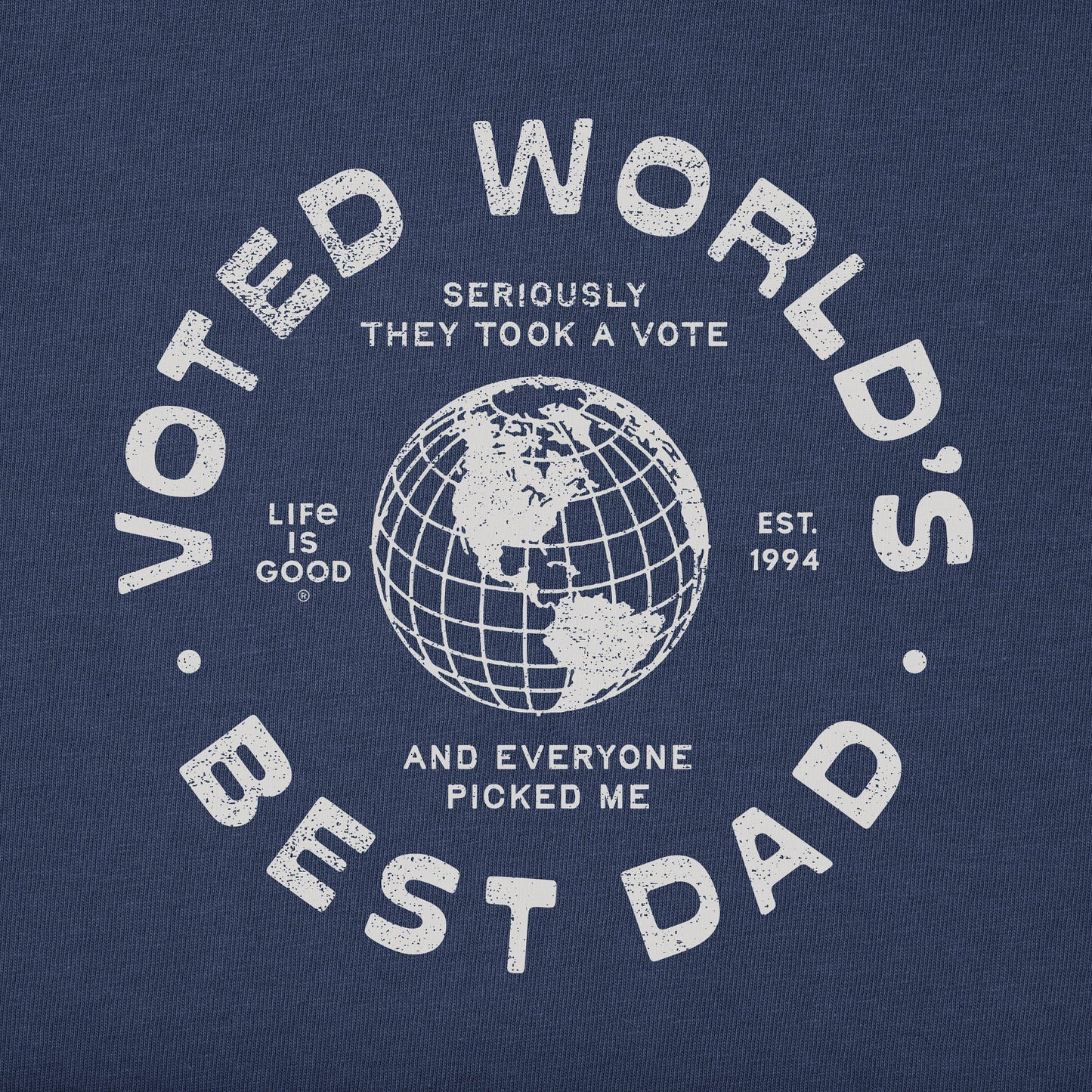 Men's Voted World's Best Dad Short Sleeve Tee