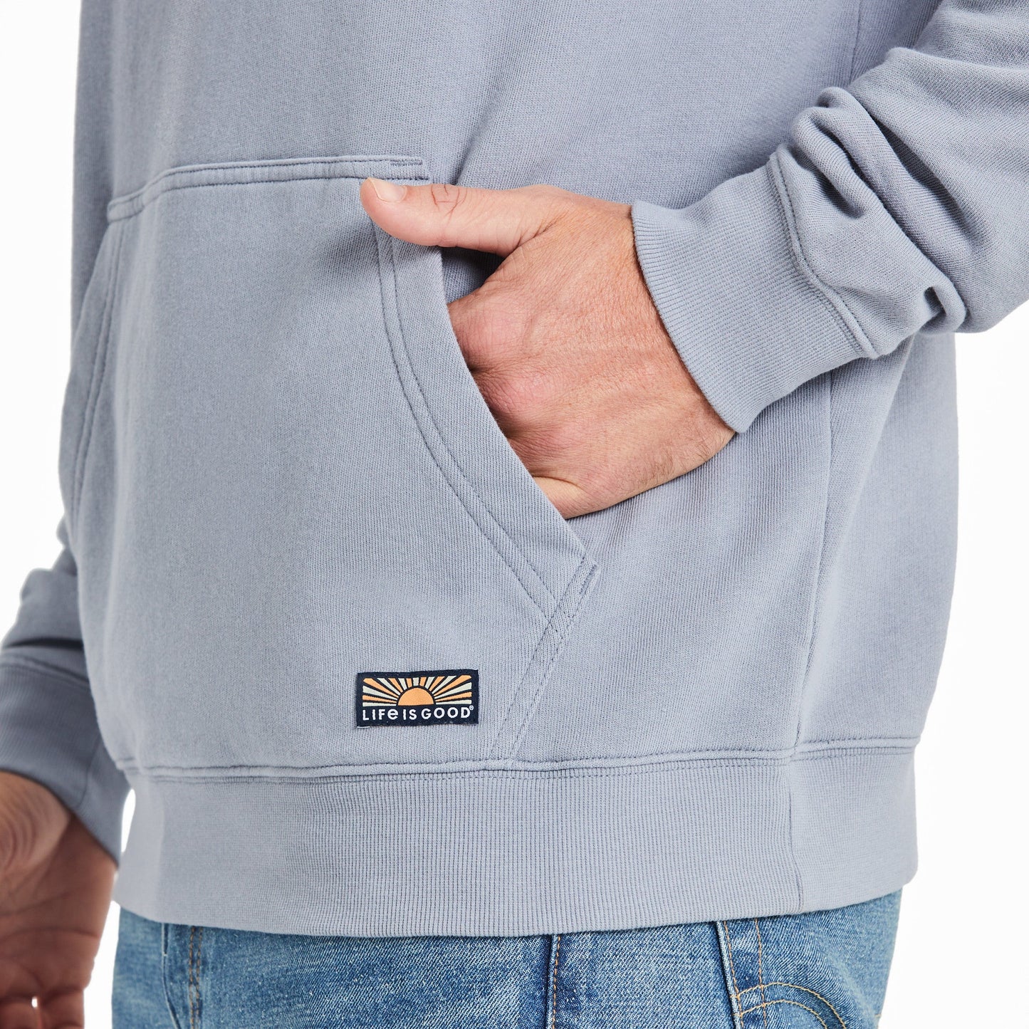 Men's Solid French Terry Pullover Hoodie