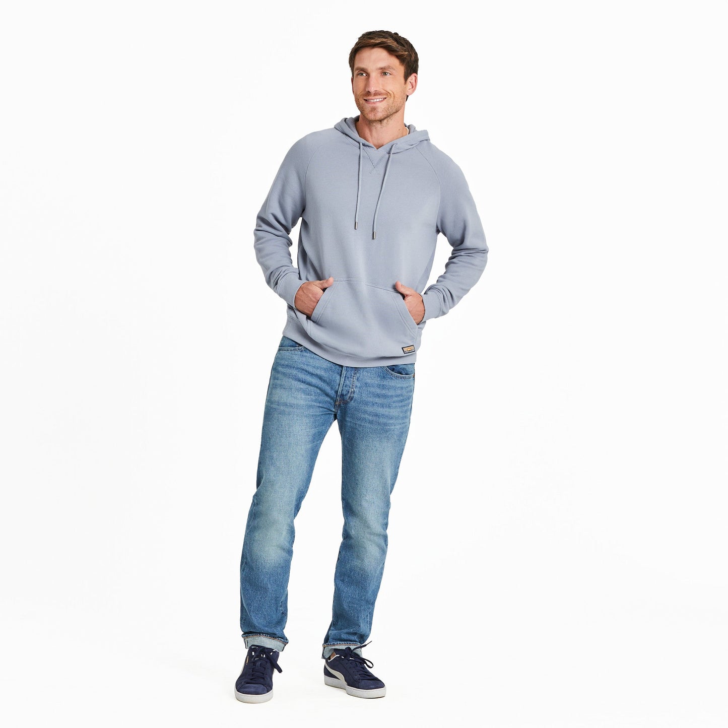 Men's Solid French Terry Pullover Hoodie