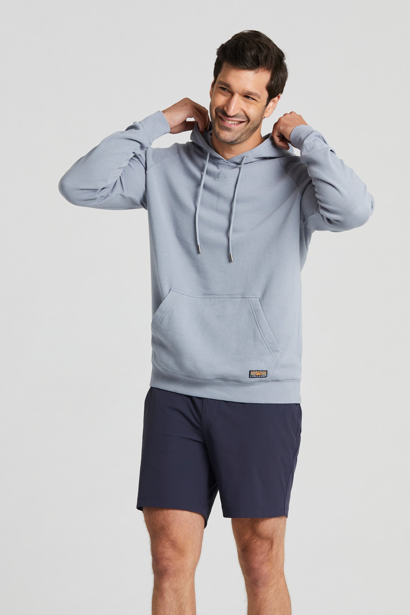 Men's Solid French Terry Pullover Hoodie