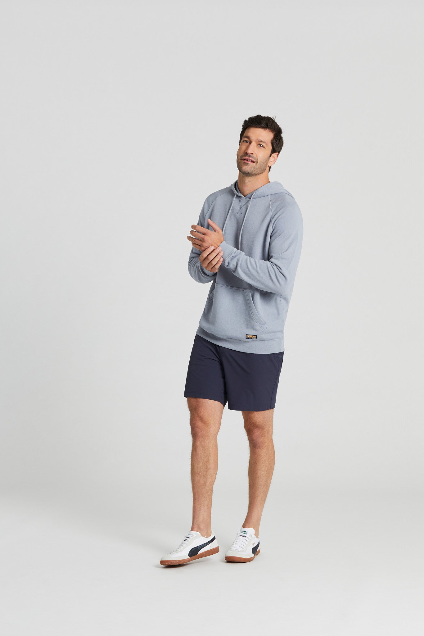 Men's Solid French Terry Pullover Hoodie