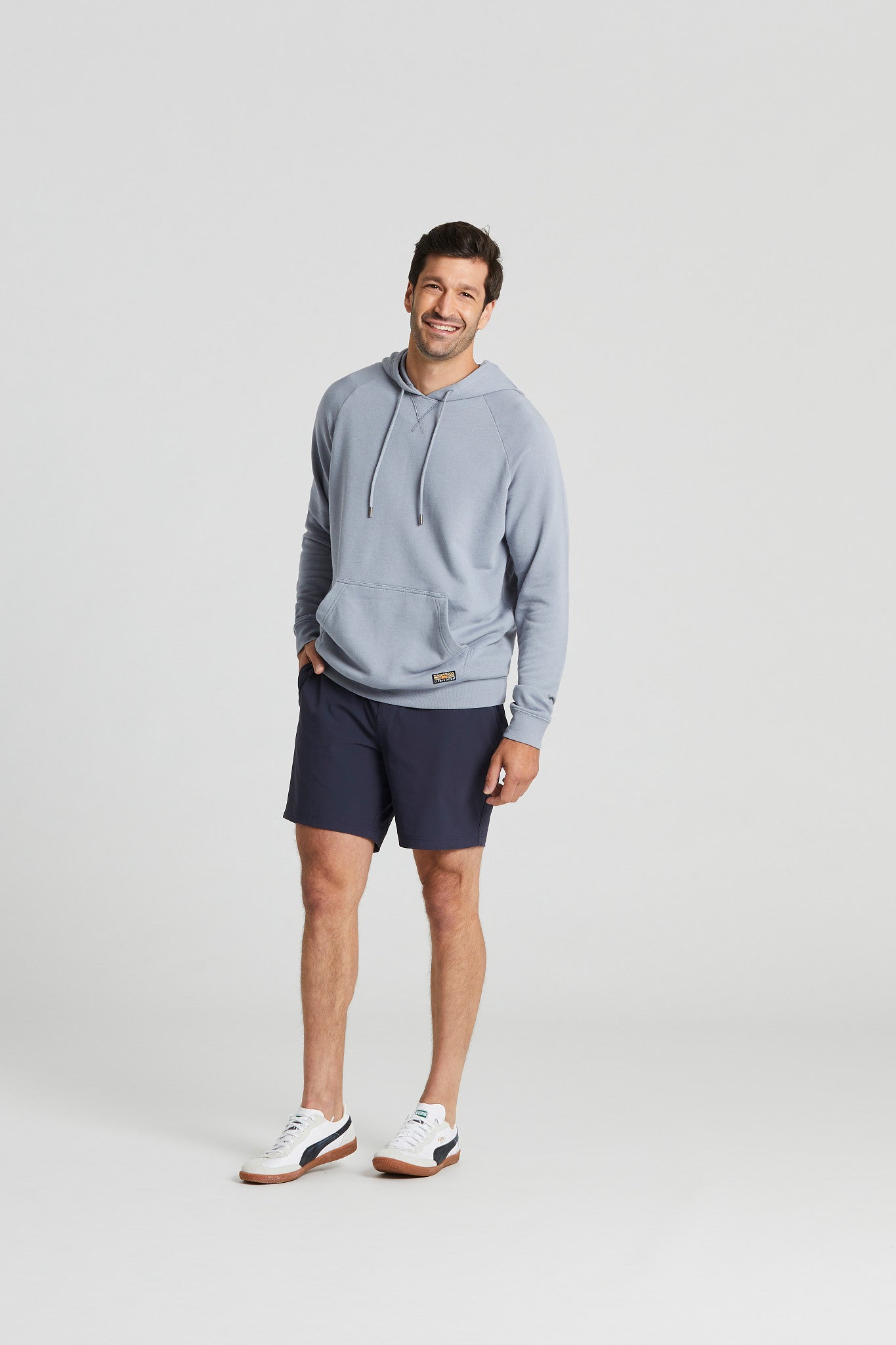 Men's Solid French Terry Pullover Hoodie