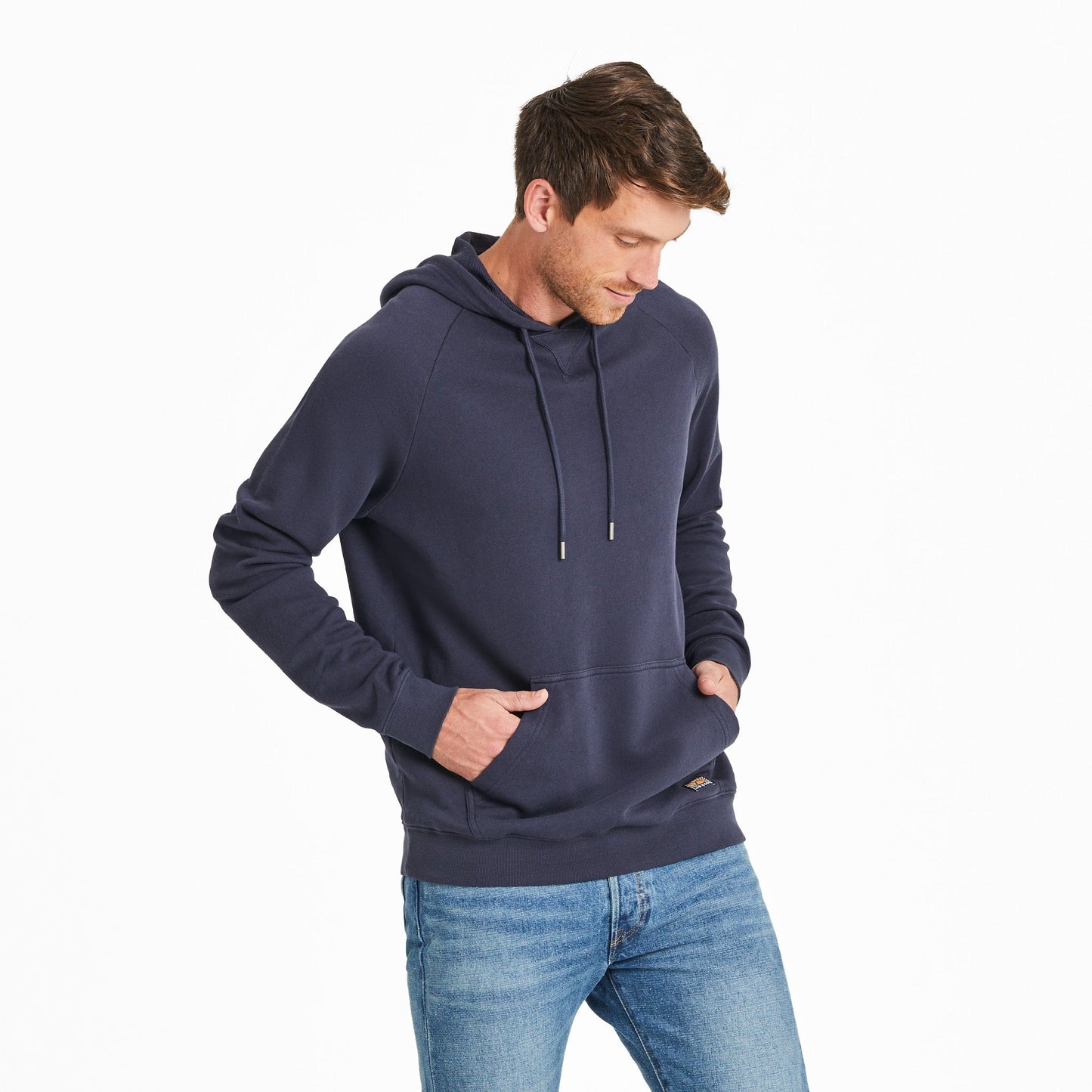 Men's Solid French Terry Pullover Hoodie
