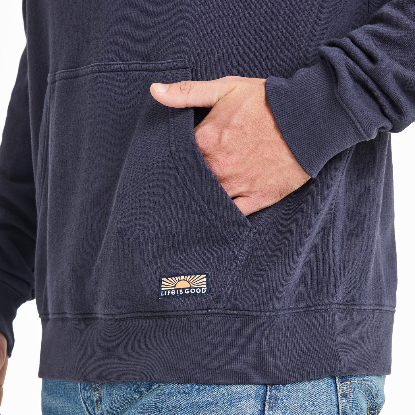 Men's Solid French Terry Pullover Hoodie