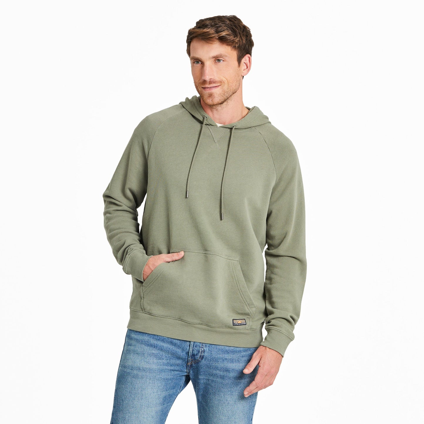 Men's Solid French Terry Pullover Hoodie