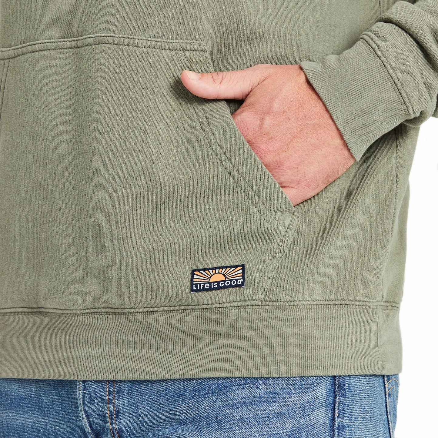 Men's Solid French Terry Pullover Hoodie