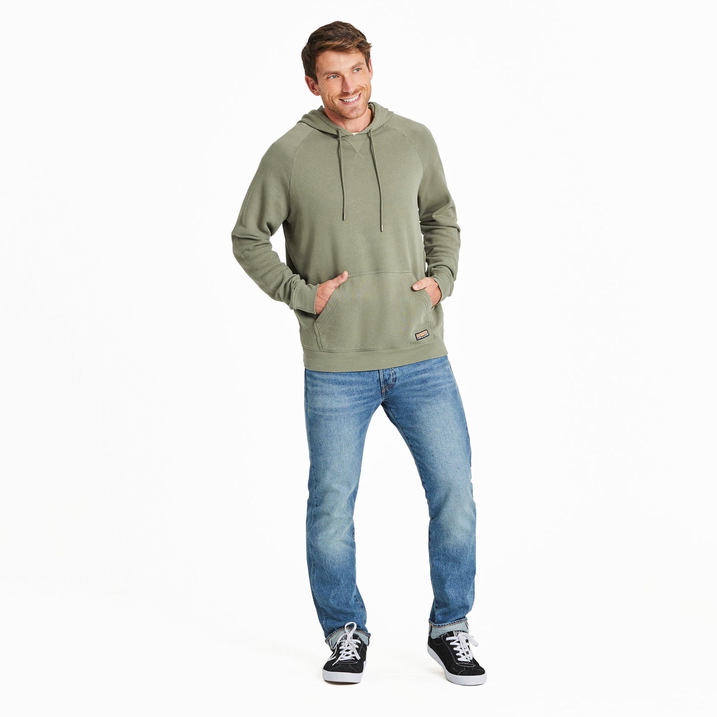 Men's Solid French Terry Pullover Hoodie