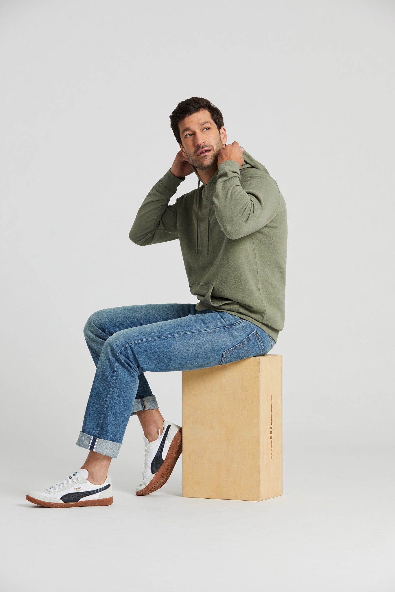 Men's Solid French Terry Pullover Hoodie