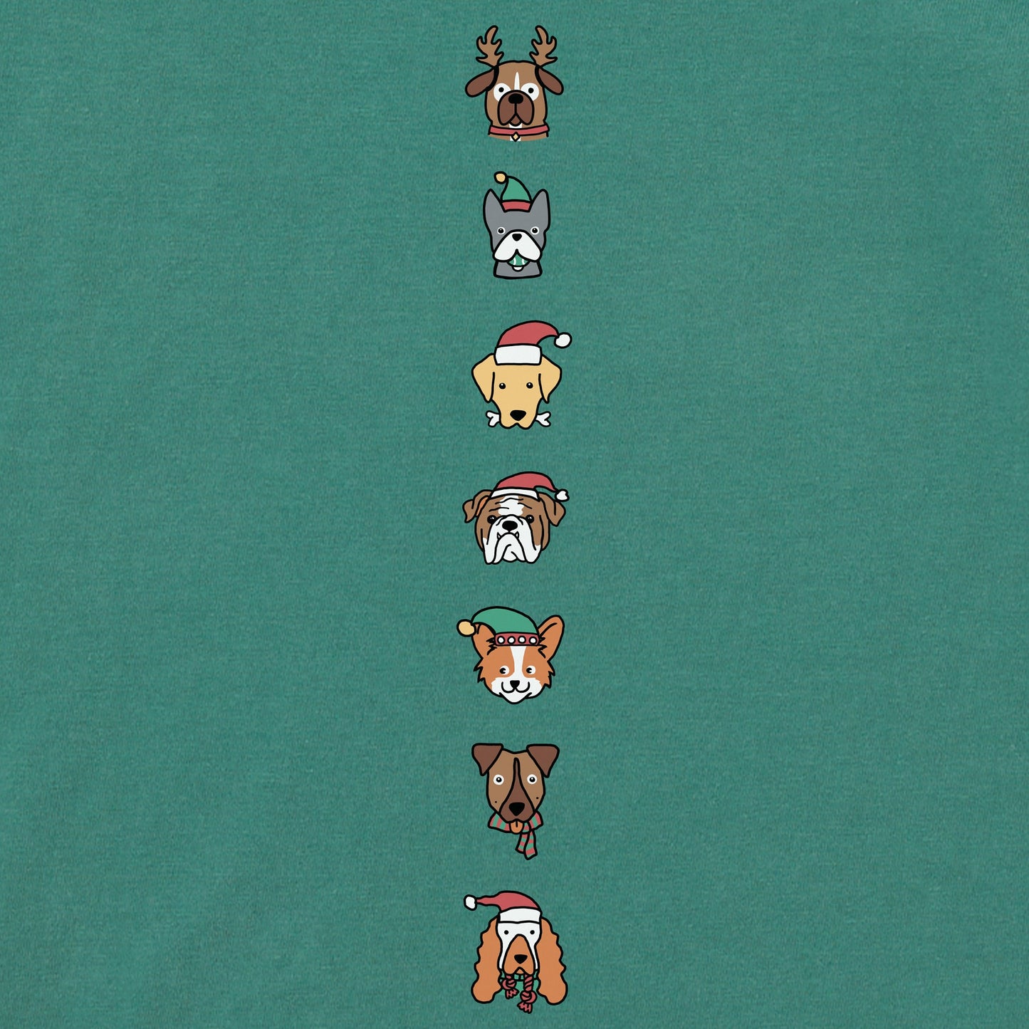 Kids Holiday Pups Long Sleeve Crusher Tee