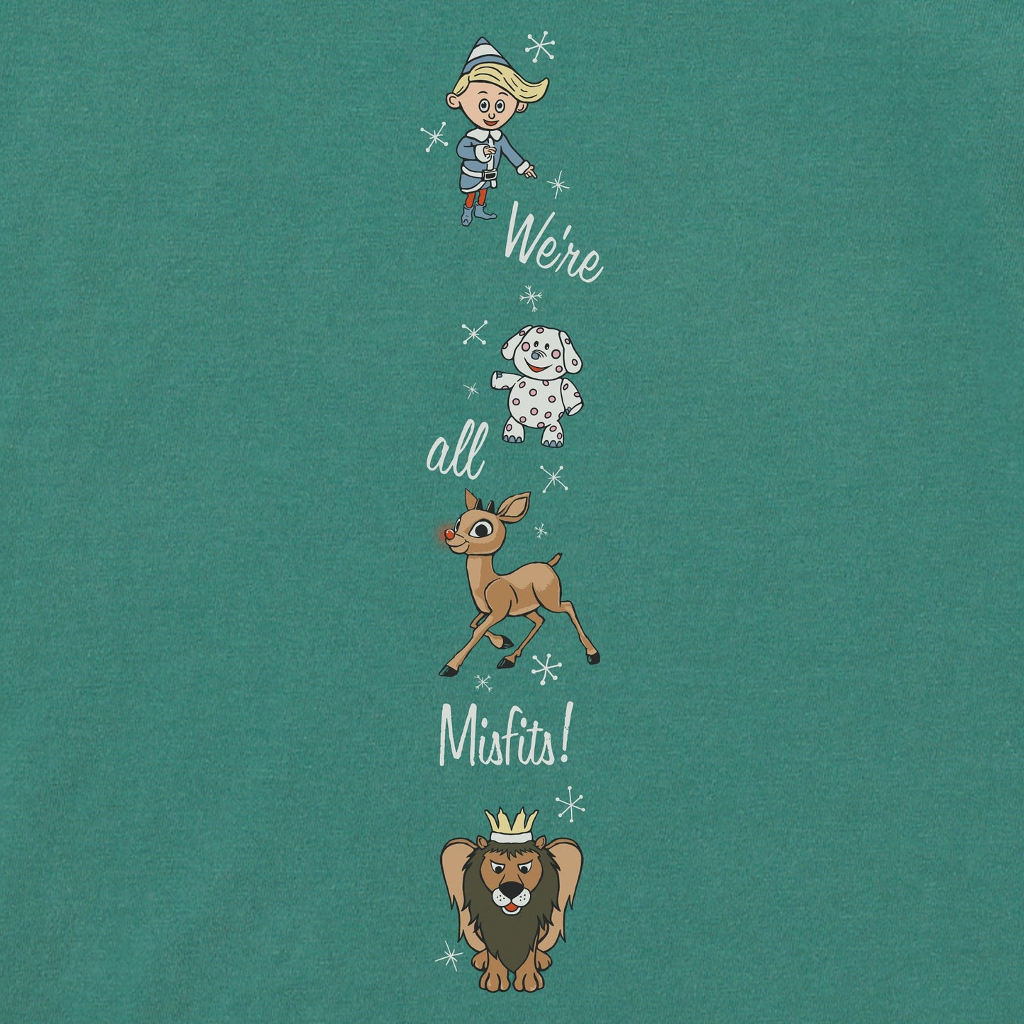 Women's We're All Misfits Friends Long Sleeve Crusher Tee