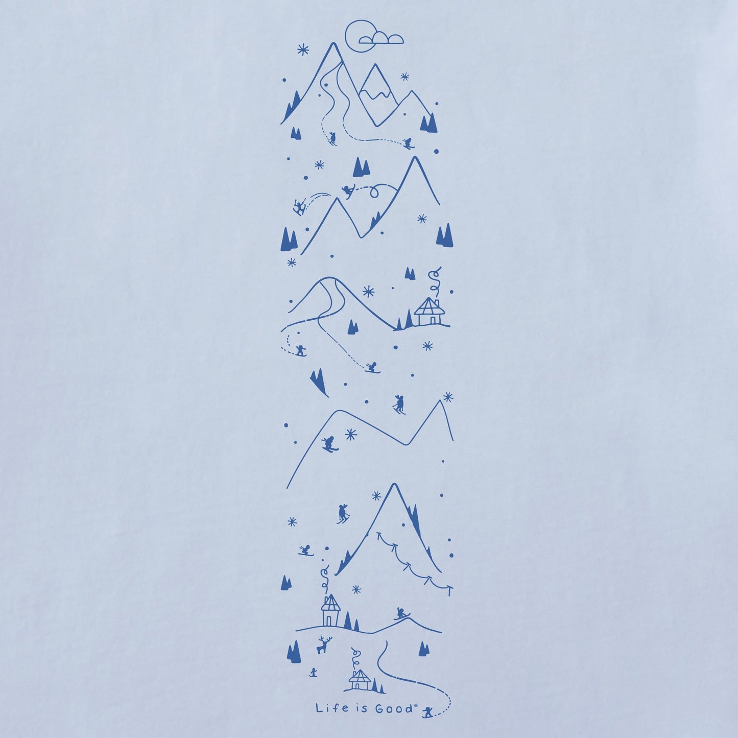 Women's Mountain Ski Scene Long Sleeve Crusher Boxy Tee