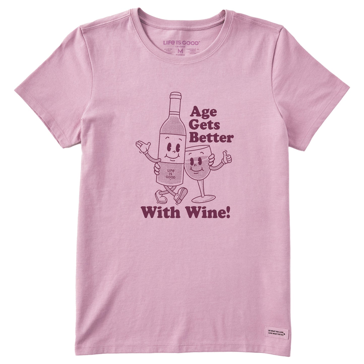 Women's Age Gets Better With Wine Mascot Short Sleeve Tee