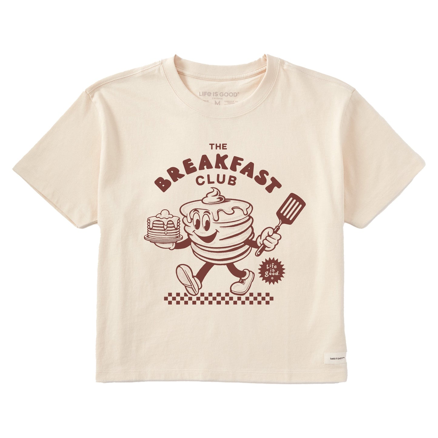 Women's The Breakfast Club Pancakes Short Sleeve Crusher Boxy Tee