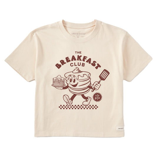 Women's The Breakfast Club Pancakes Short Sleeve Crusher Boxy Tee