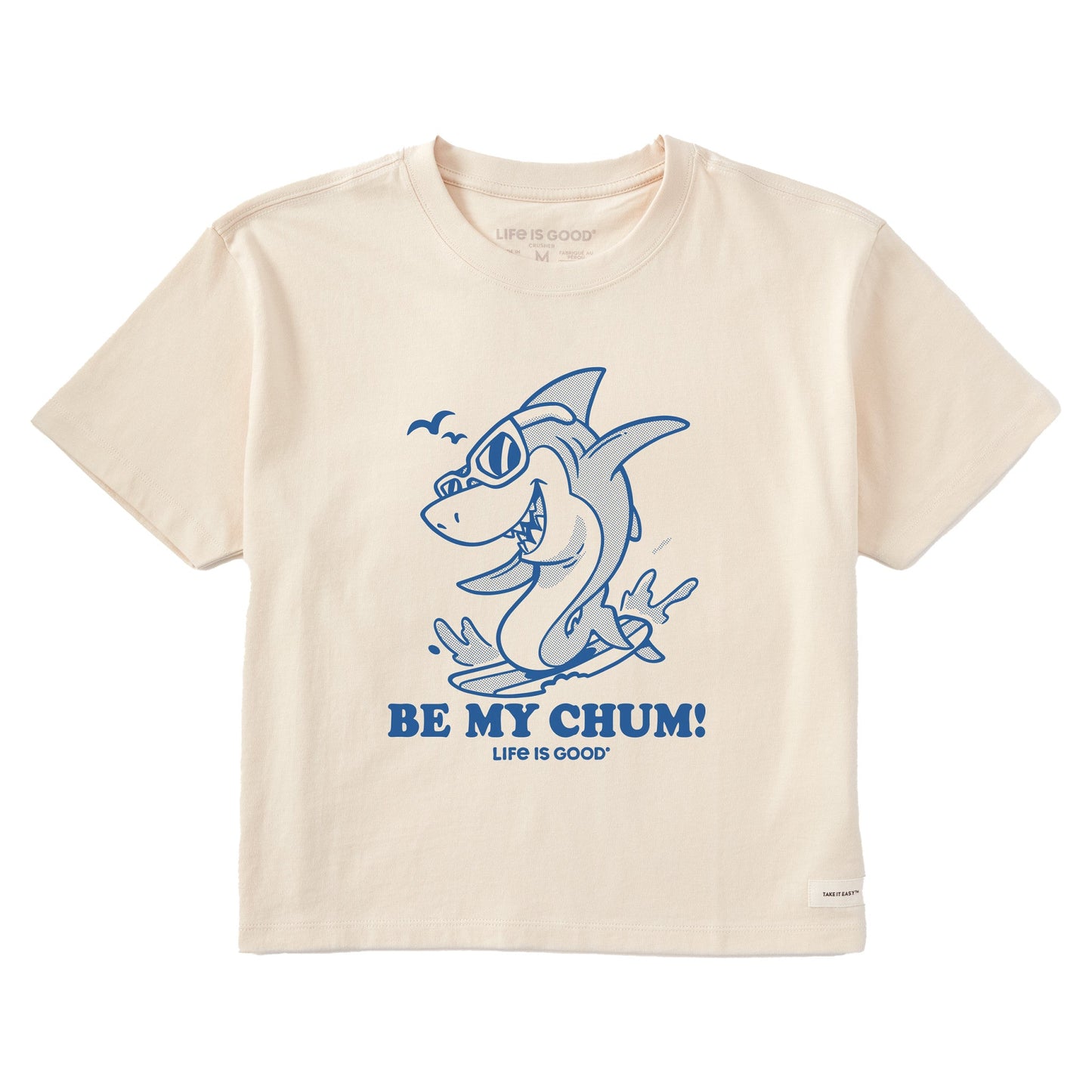 Women's Be My Chum Shark Short Sleeve Crusher Boxy Tee
