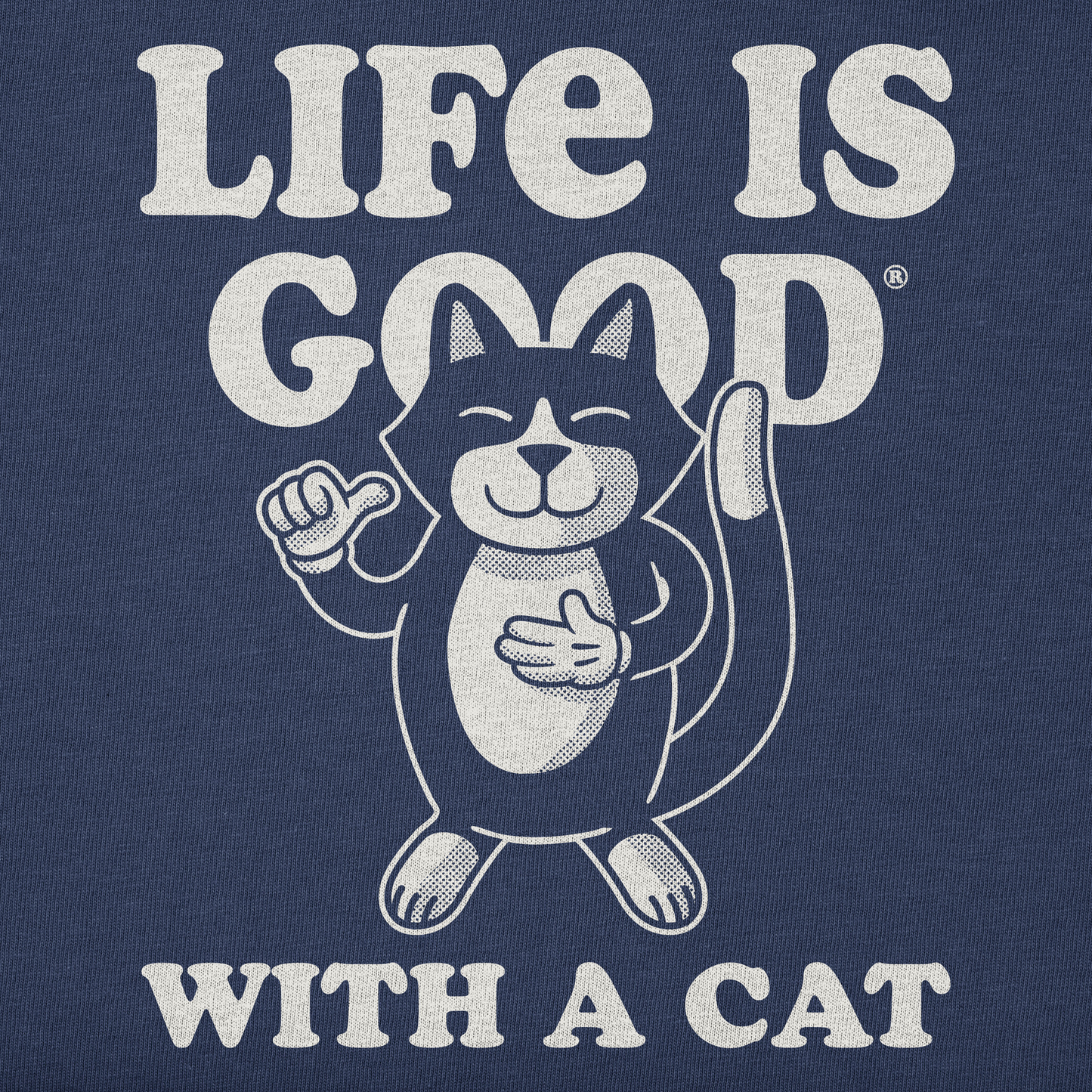 Men's Life is Good With a Cat Short Sleeve Tee