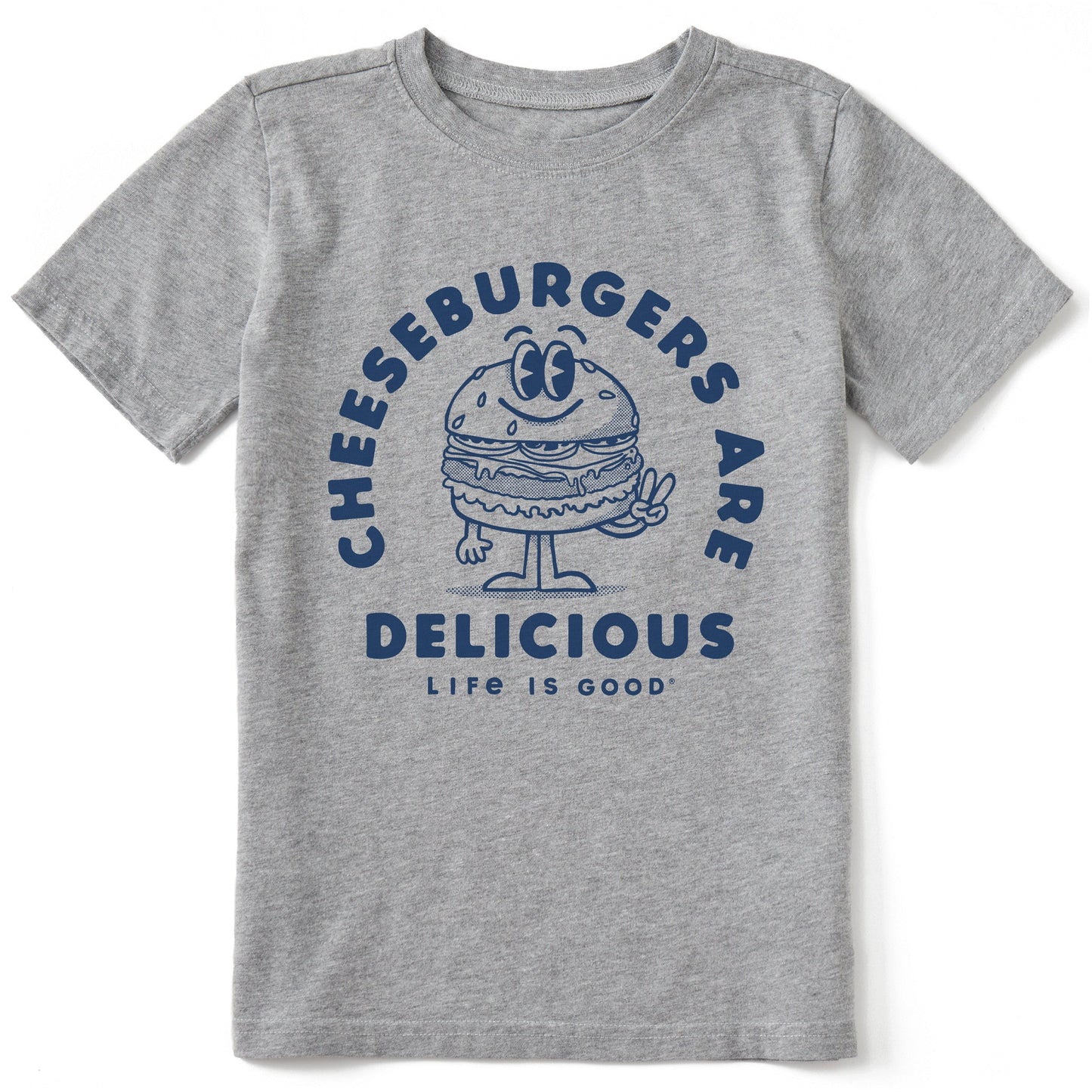 Kids Cheeseburgers are Delicious Short Sleeve Crusher Tee