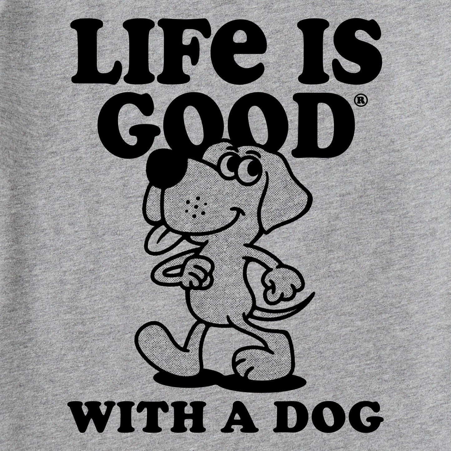 Kids Life is Good With a Dog Short Sleeve Crusher Tee