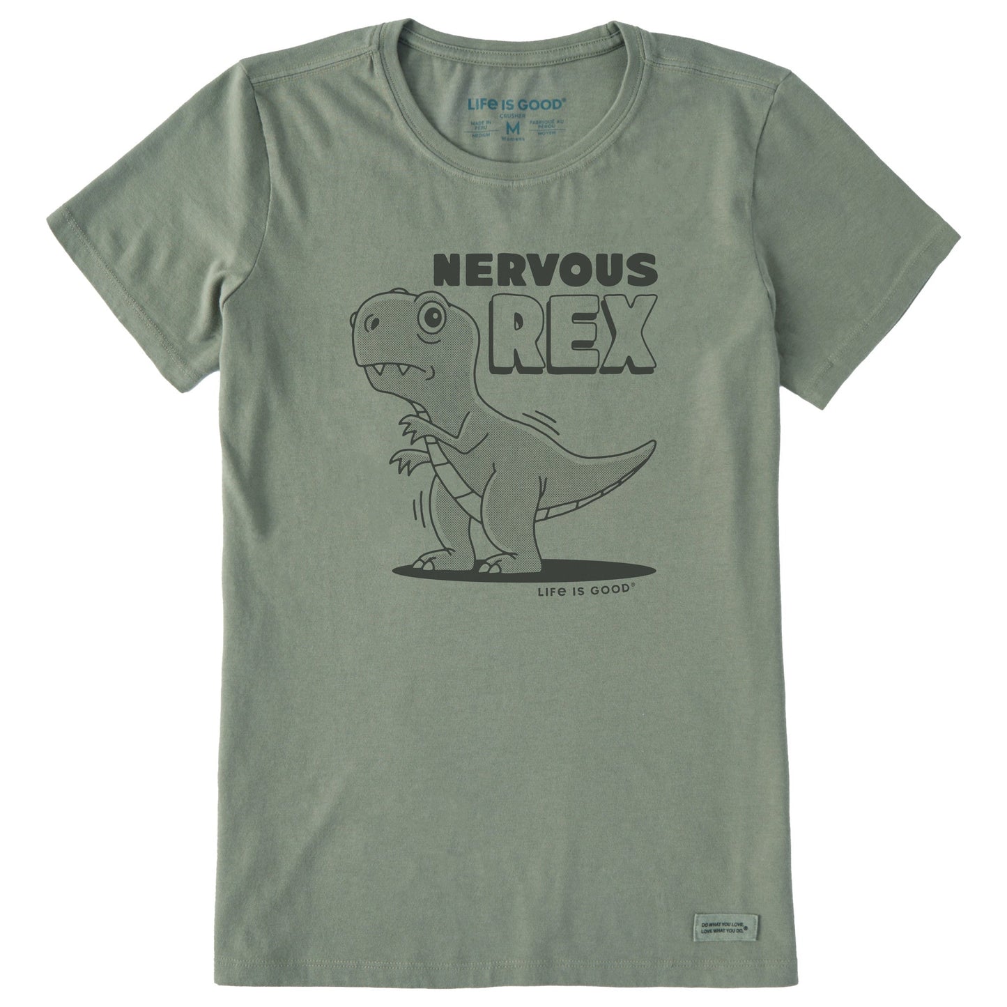 Women's Nervous Rex Dino Short Sleeve Crusher Tee