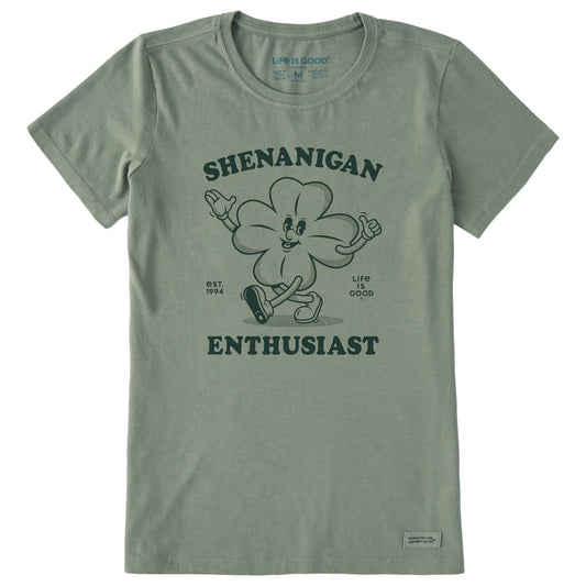 Women's Shenanigan Enthusiast Clover Short Sleeve Crusher Tee
