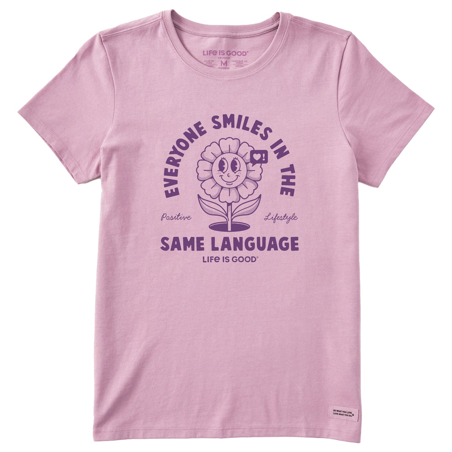 Women's Everyone Smiles Flower Short Sleeve Tee