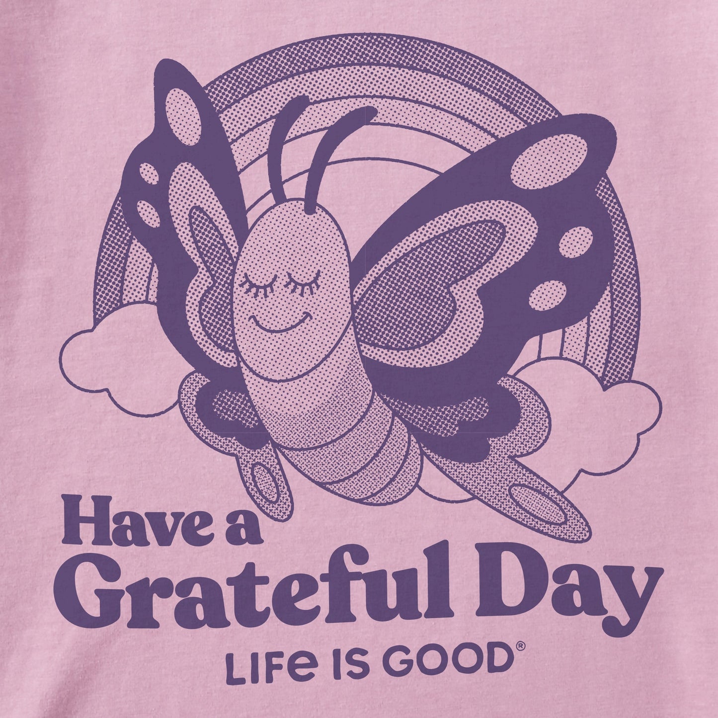 Women's Grateful Day Butterfly Short Sleeve Crusher Boxy Tee