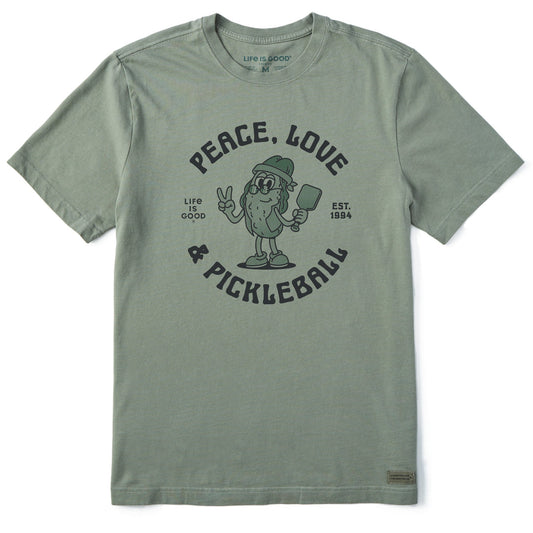 Men's Peace Love and Pickleball Short Sleeve Tee