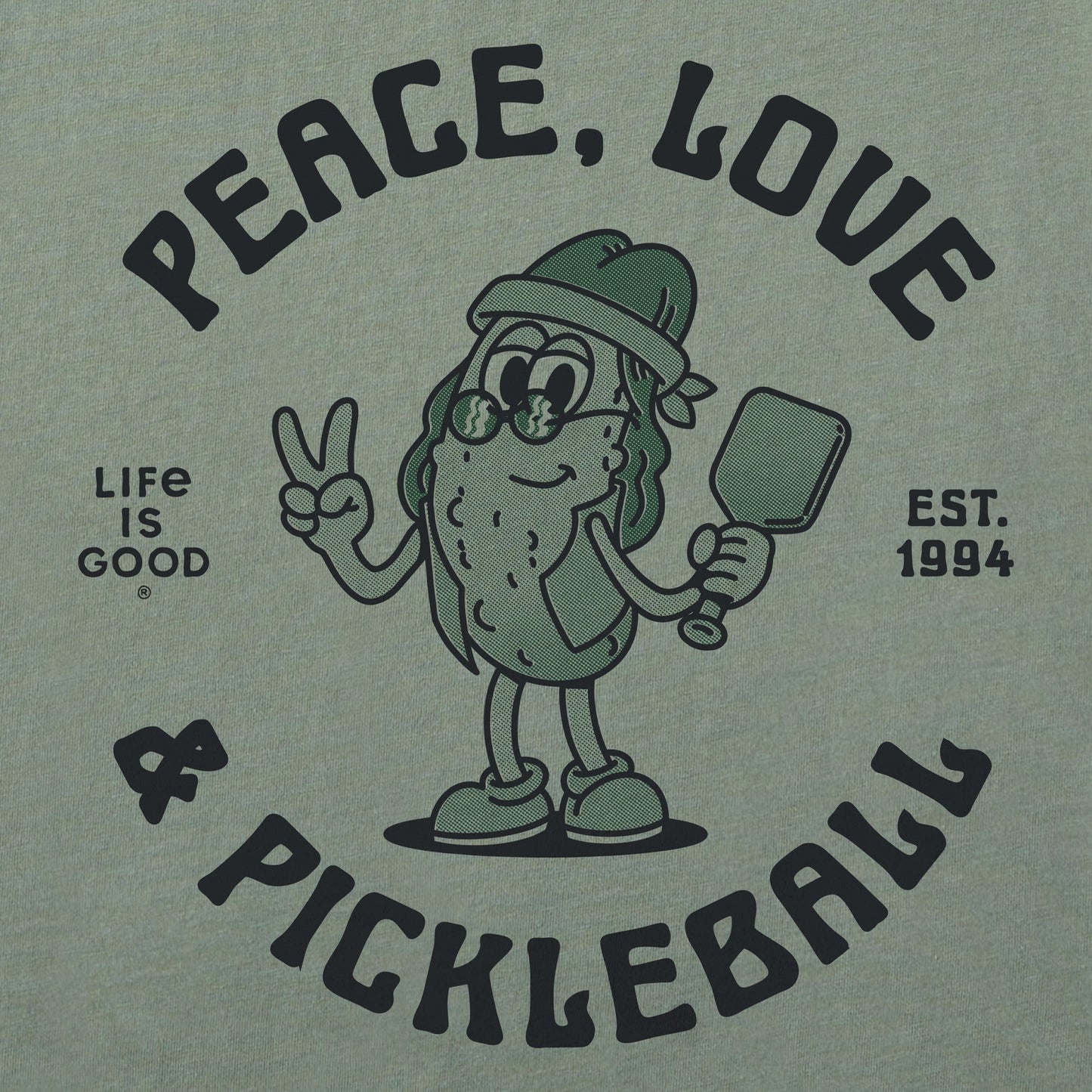 Men's Peace Love and Pickleball Short Sleeve Tee