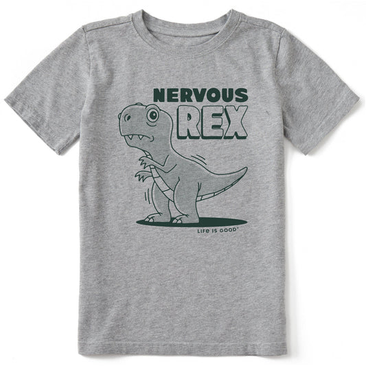 Kids Nervous Rex Dino Short Sleeve Crusher Tee