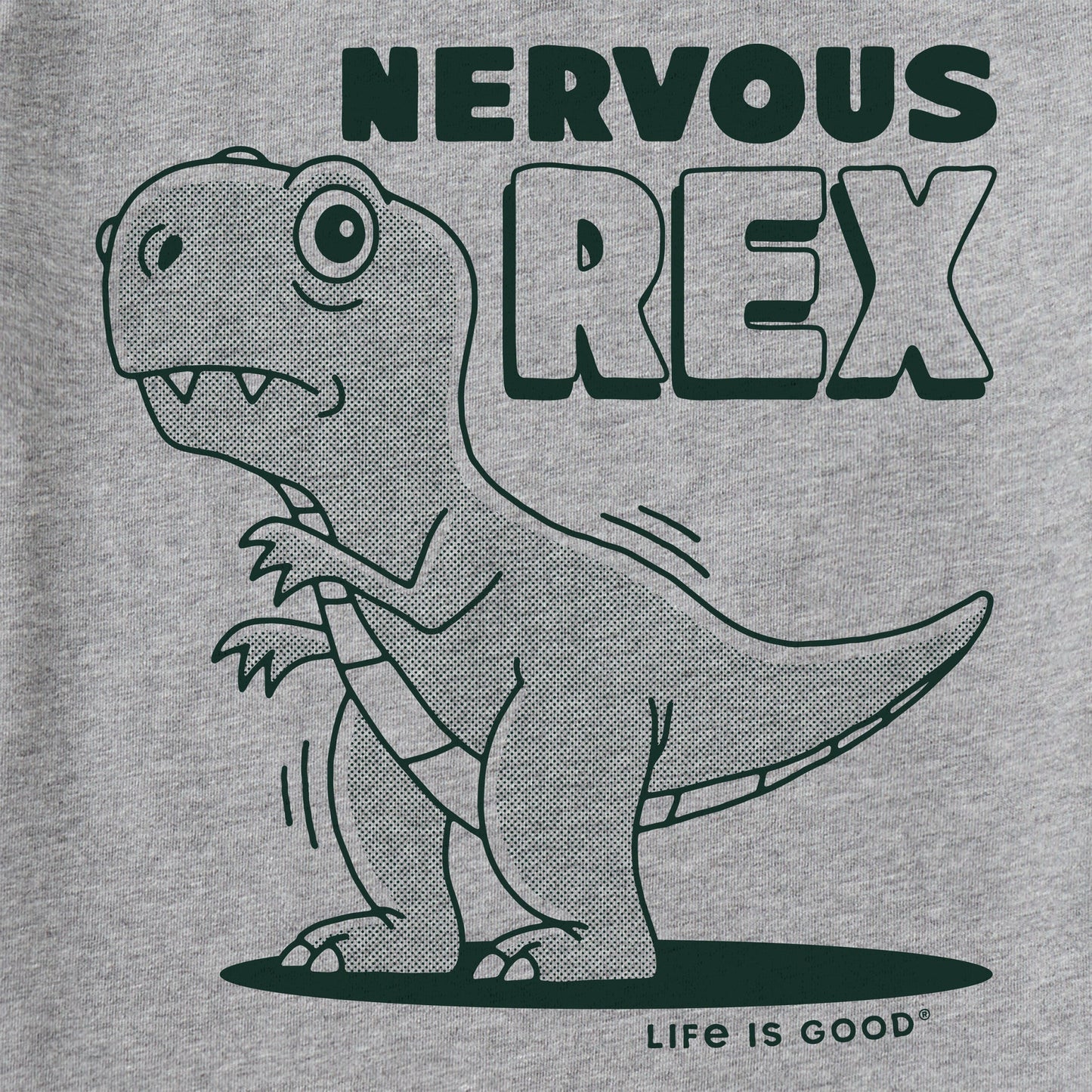 Kids Nervous Rex Dino Short Sleeve Crusher Tee