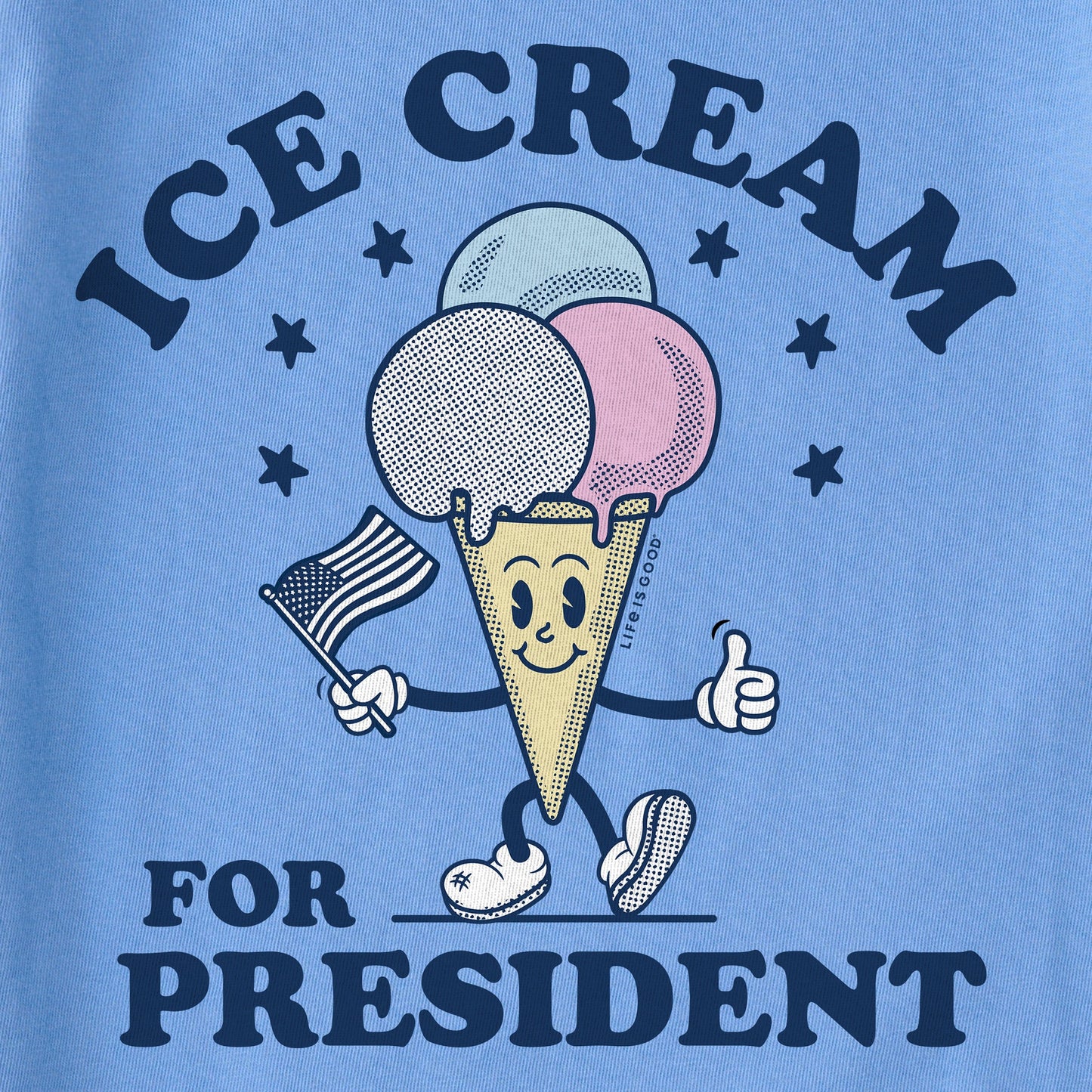 Kids Ice Cream for President Short Sleeve Crusher Tee