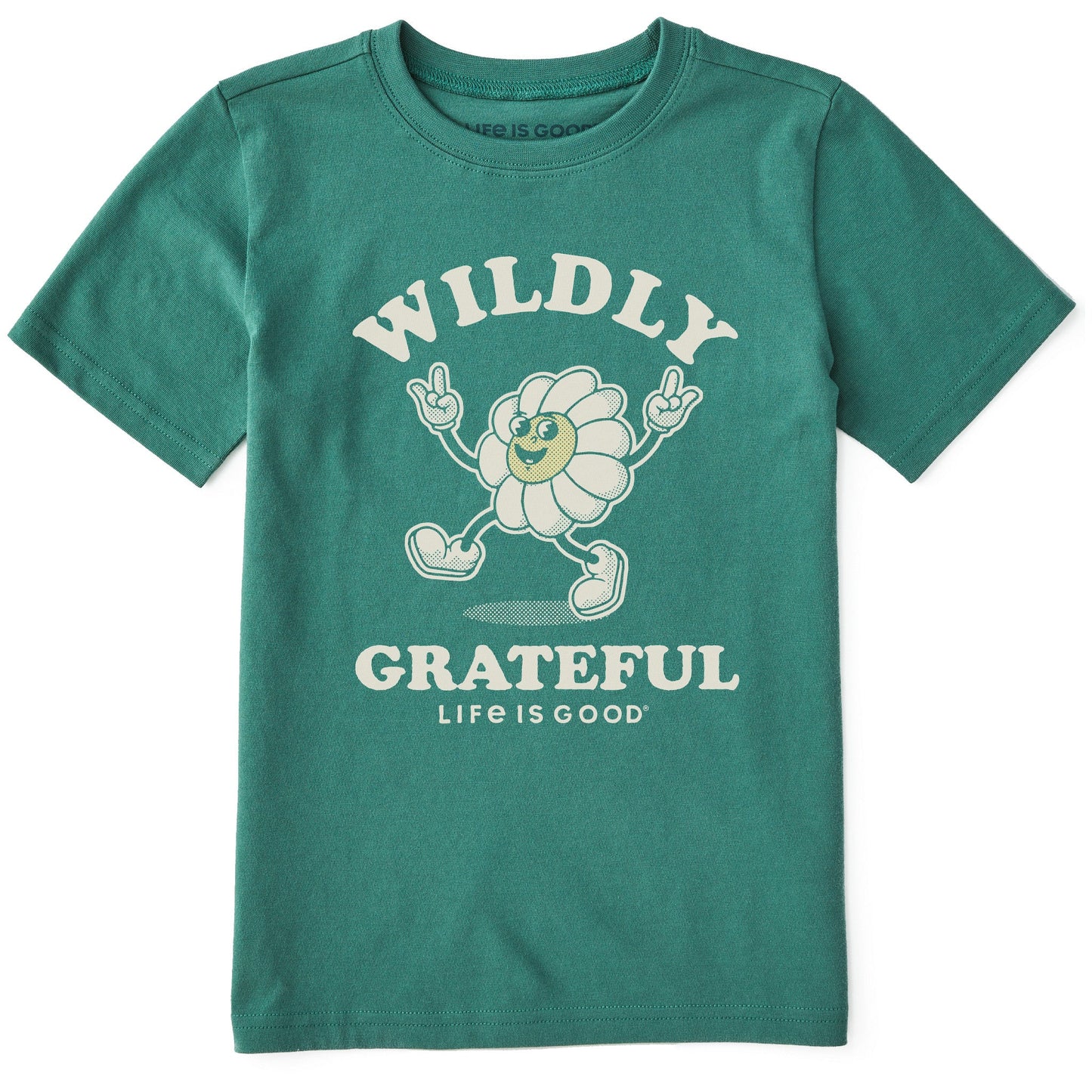 Kids Wildly Grateful Flower Short Sleeve Crusher Tee