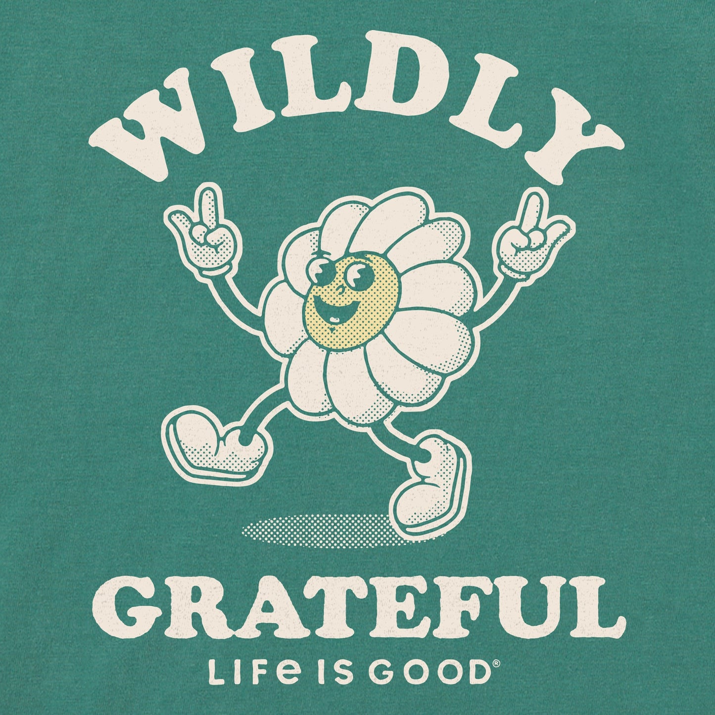 Kids Wildly Grateful Flower Short Sleeve Crusher Tee