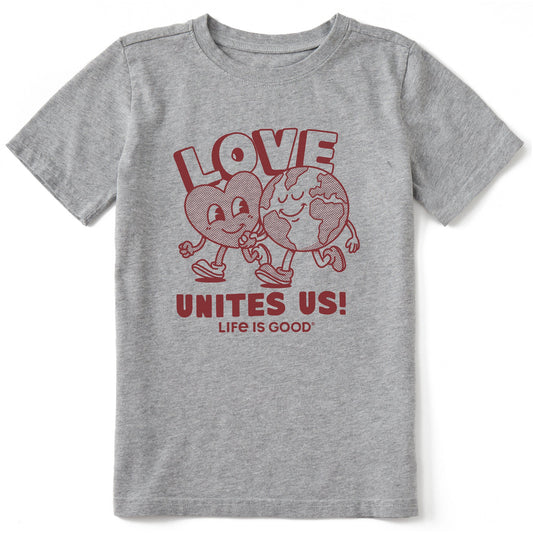 Kids Love Unites Us Globe Short Sleeve Crusher Tee