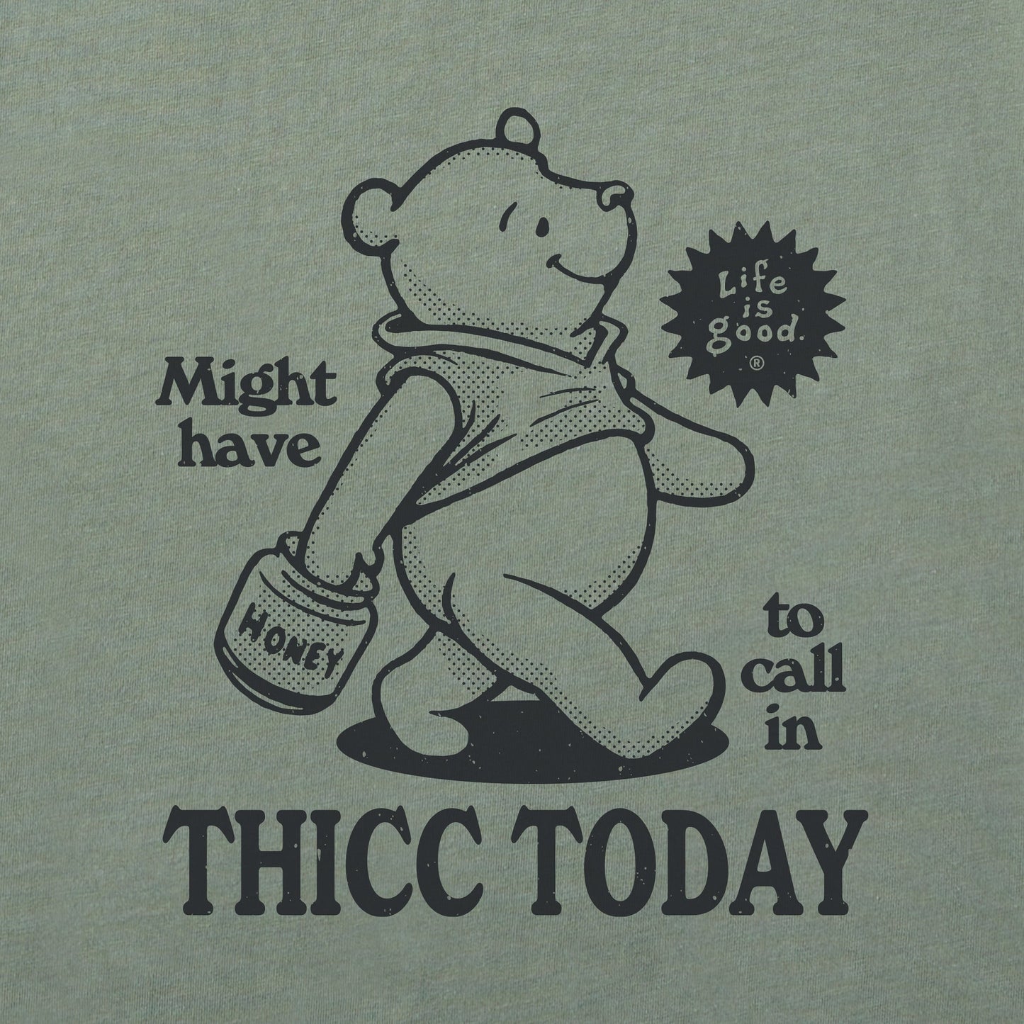 Men's Might Have to Call in Thicc Pooh Short Sleeve Tee