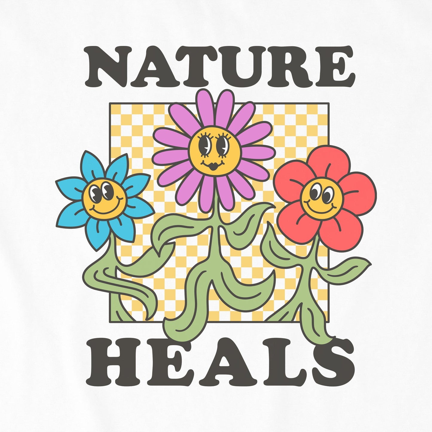 Women's Nature Heals Flowers Short Sleeve Tee