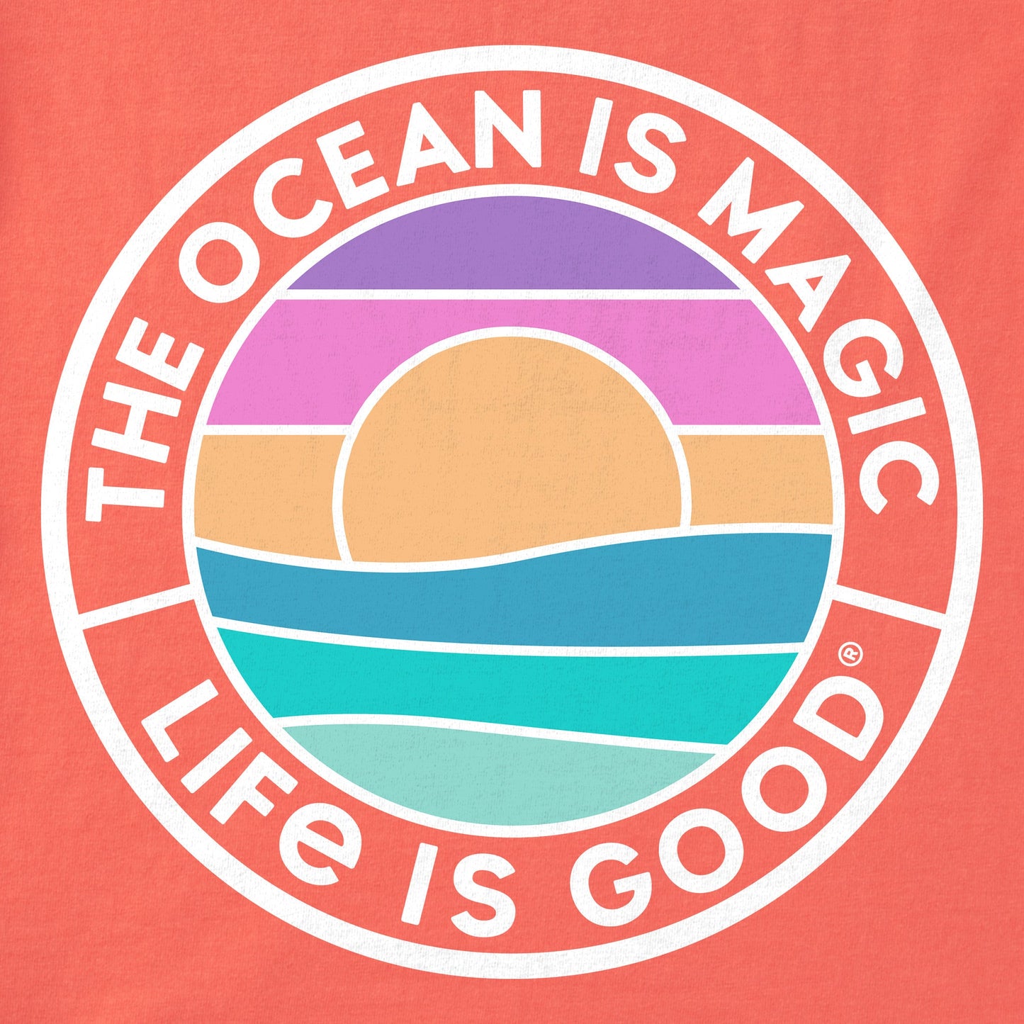 Women's The Ocean Is Magic Coin Short Sleeve Crusher Boxy Tee
