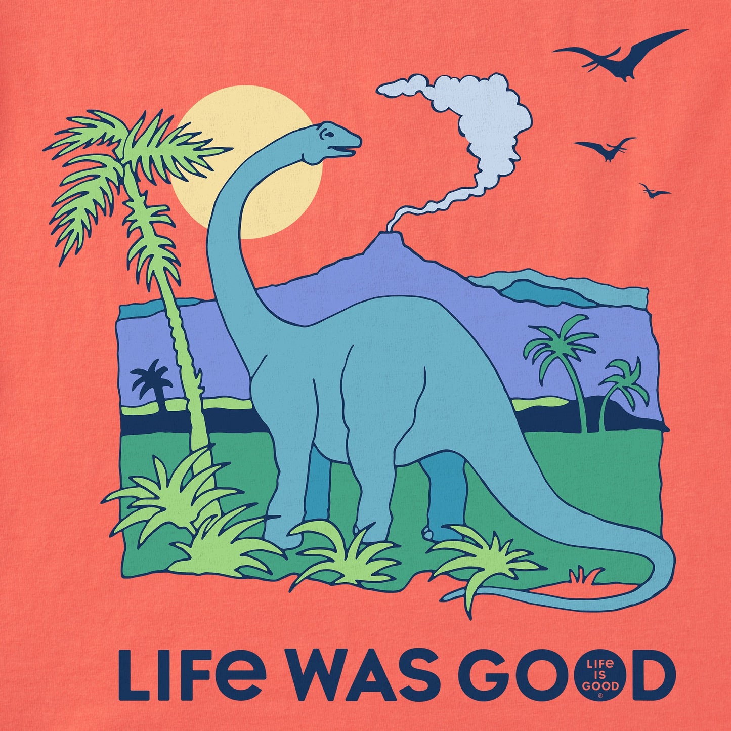 Women's Dinosaur Life was Good Short Sleeve Crusher Boxy Tee